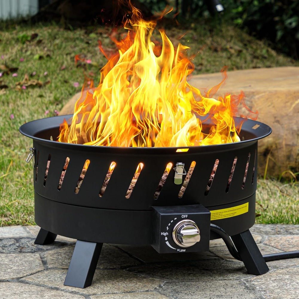 Fire Pit Bowl - 22 inch Portable Propane Fire Pits,