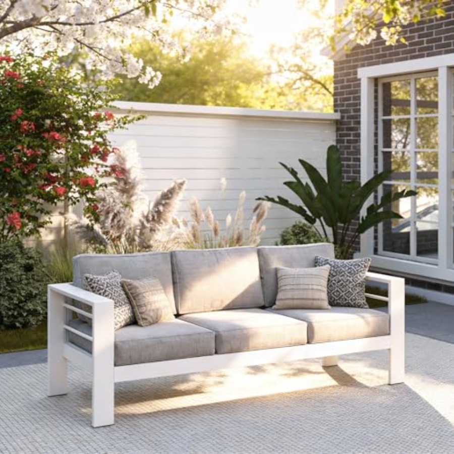Outdoor Furniture Without Cushions - Outdoor Couch Aluminum Patio Furniture Sofa