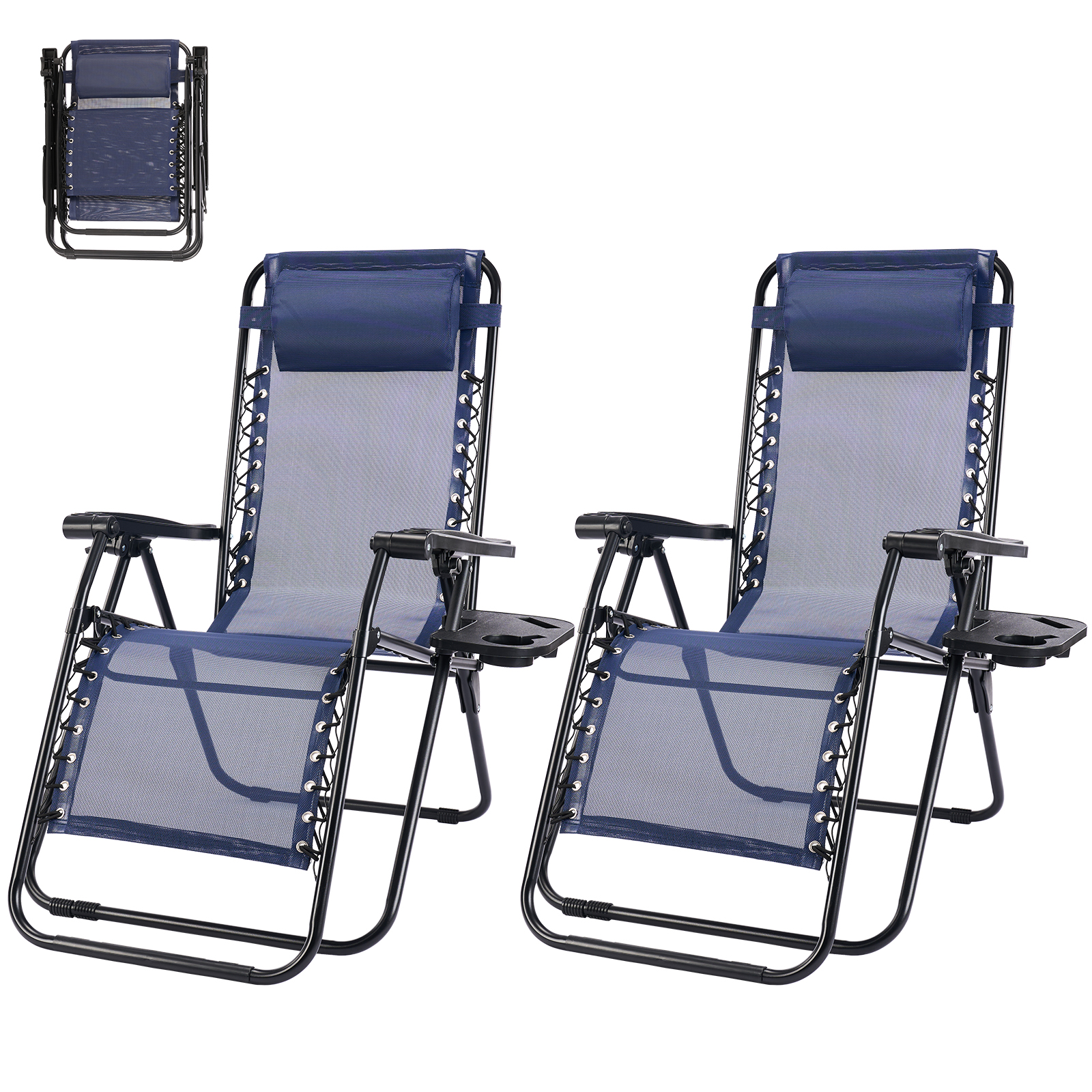 Outdoor Furniture Recliner Set - MCQ Outdoor Zero Gravity Chairs Set