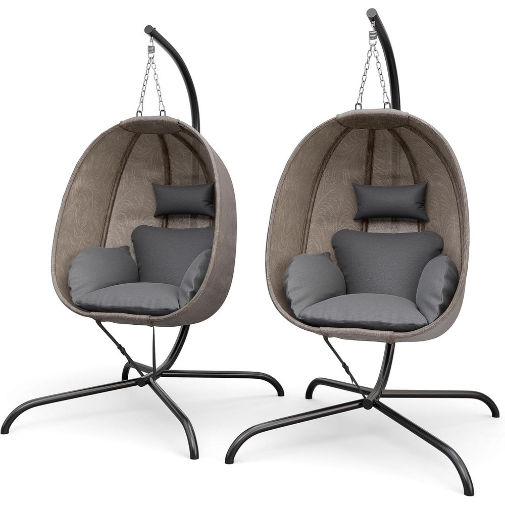 Hanging Egg Chair - Outdoor Hanging Textilene Egg Chair with