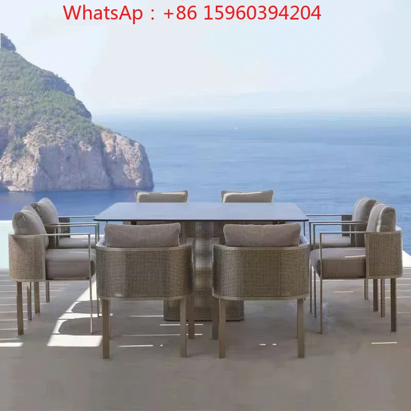 Outdoor Furniture Recliner Set - Outdoor sofa combination sales department courtyard