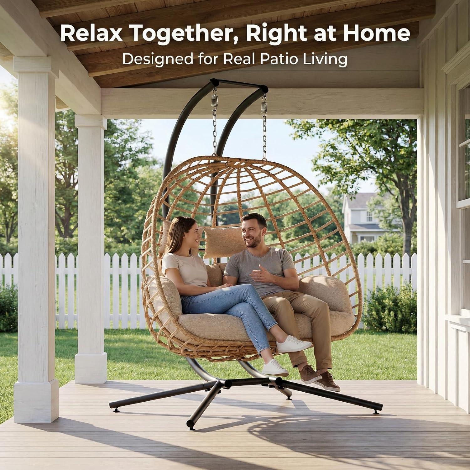 Double Hanging Egg Chair with  - Hanging Egg Chair ulasan dan harga