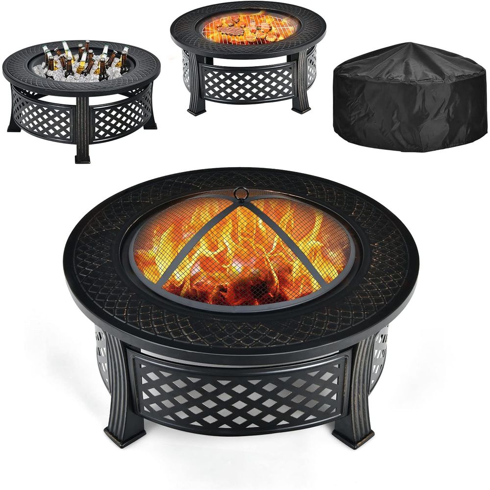 32-inch Outdoor Wood-Burning F - Fire Pit Bowl ulasan dan harga