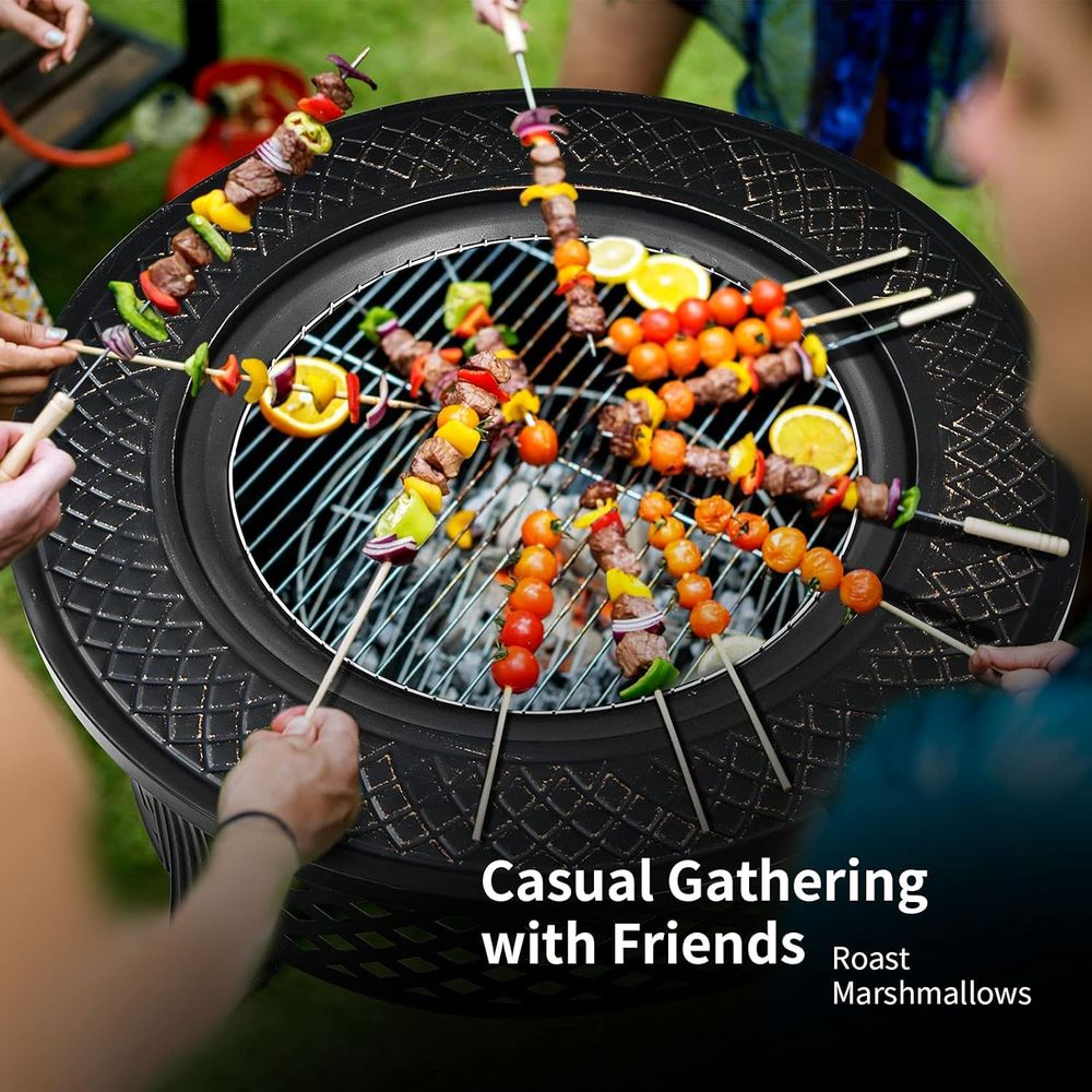 32-inch Outdoor Wood-Burning F - Fire Pit Bowl ulasan dan harga