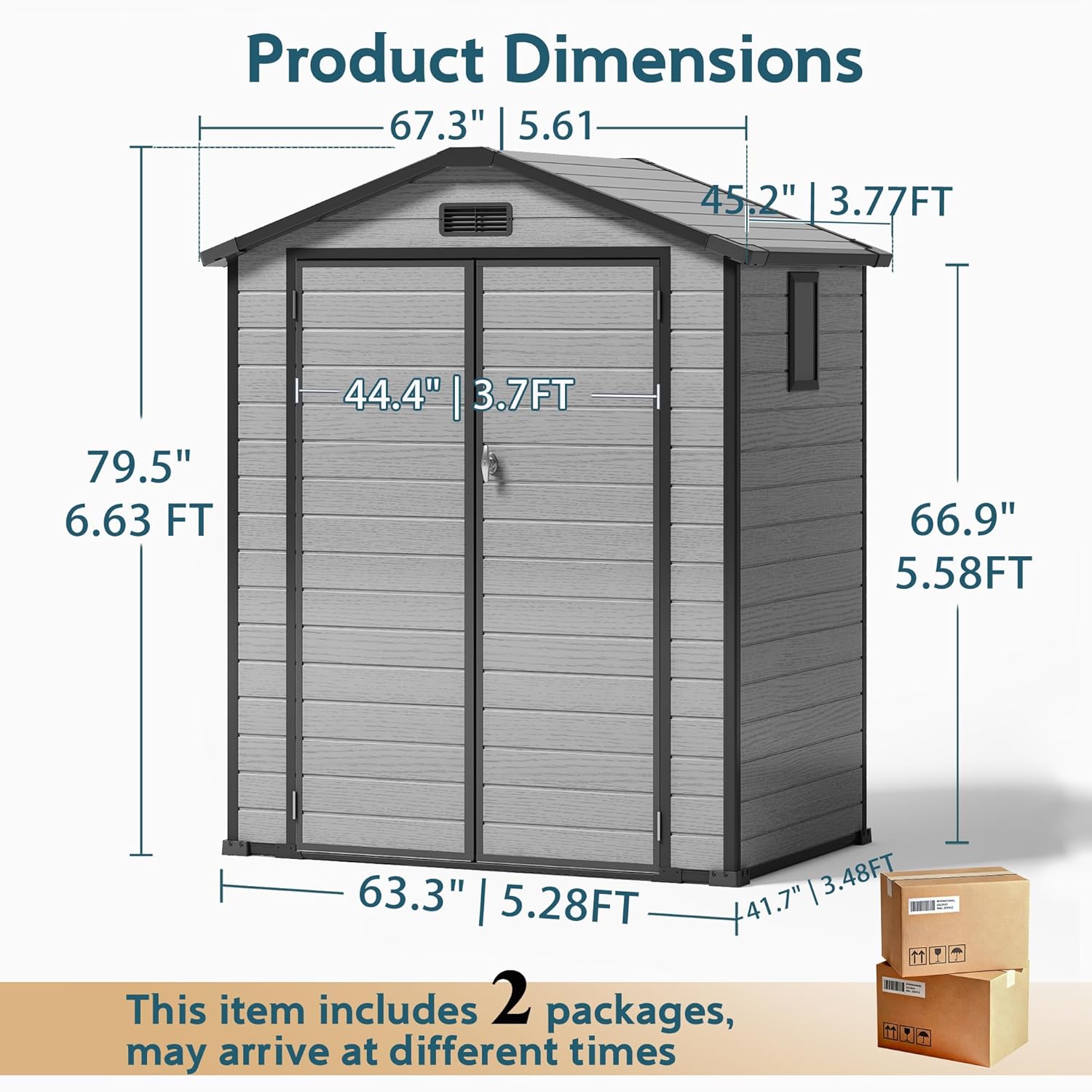 6X4 FT Outdoor Shed, Plastic S - Outdoor Furniture Design ulasan dan harga