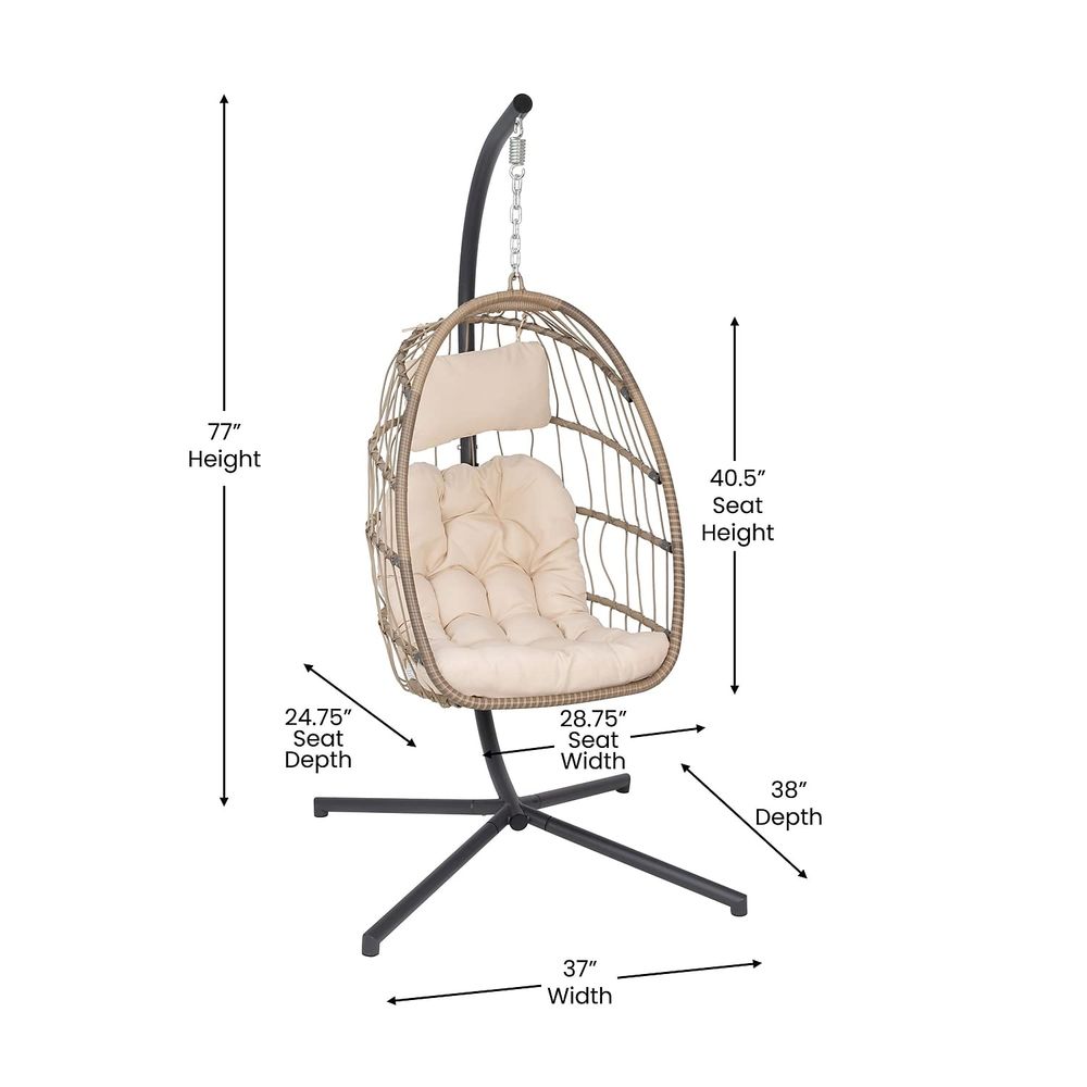 Cleo Indoor Outdoor Patio Hang - Hanging Egg Chair ulasan dan harga