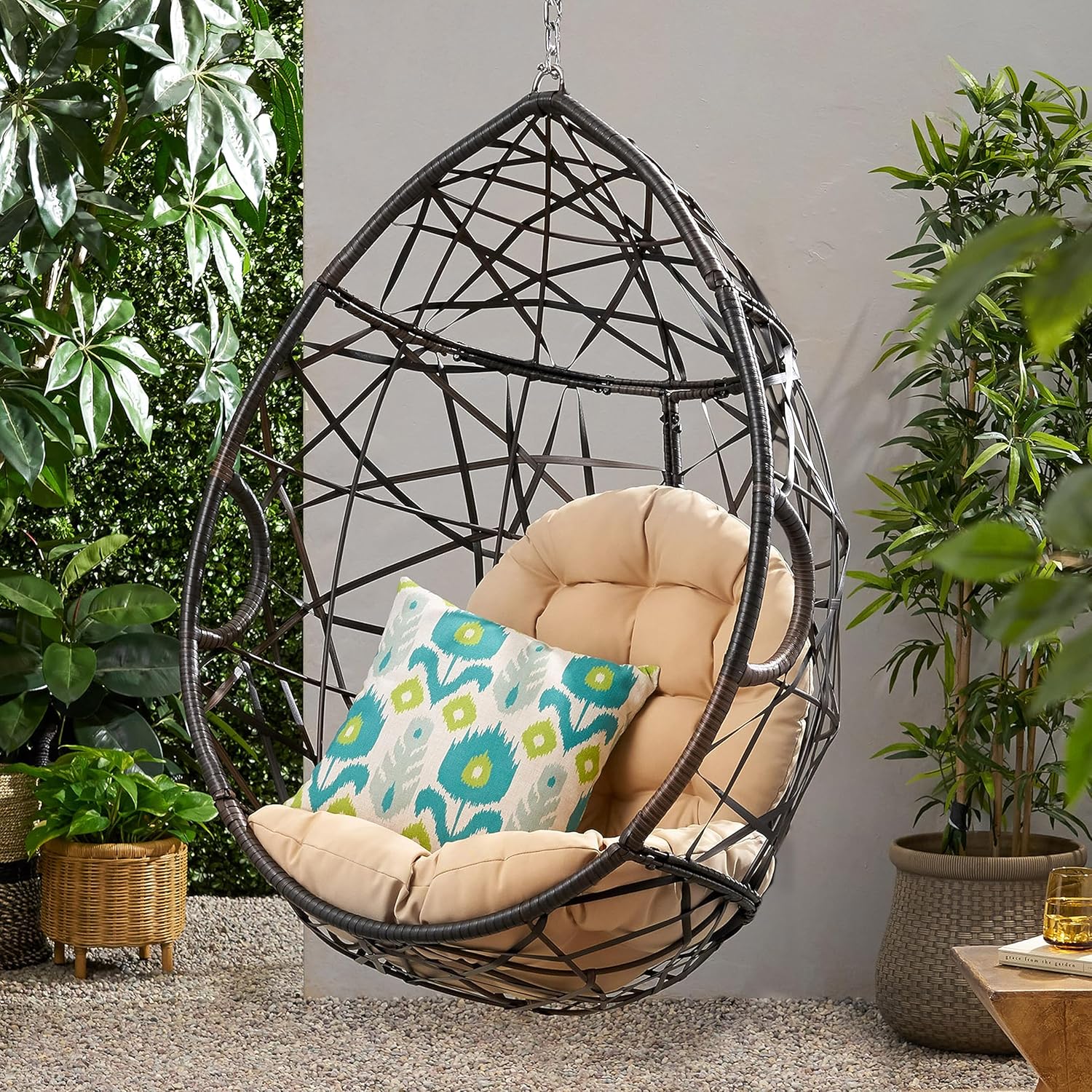 Wicker Hanging Egg Chair Cushi - Outdoor Furniture Without Cushions ulasan dan harga