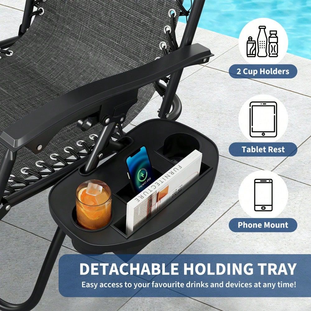 Set Of 2 ZeroGravity Chairs Wi - Outdoor Furniture Recliner Set ulasan dan harga