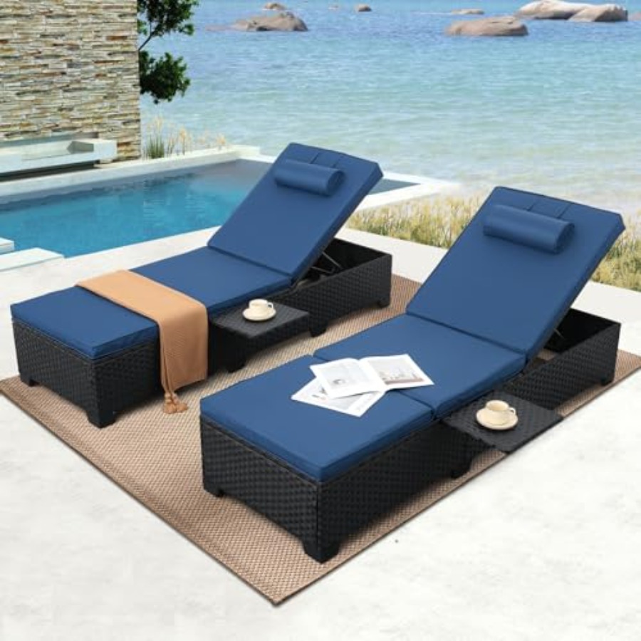 Outdoor Chaise Lounge Chairs f - Outdoor Furniture Recliner Set ulasan dan harga