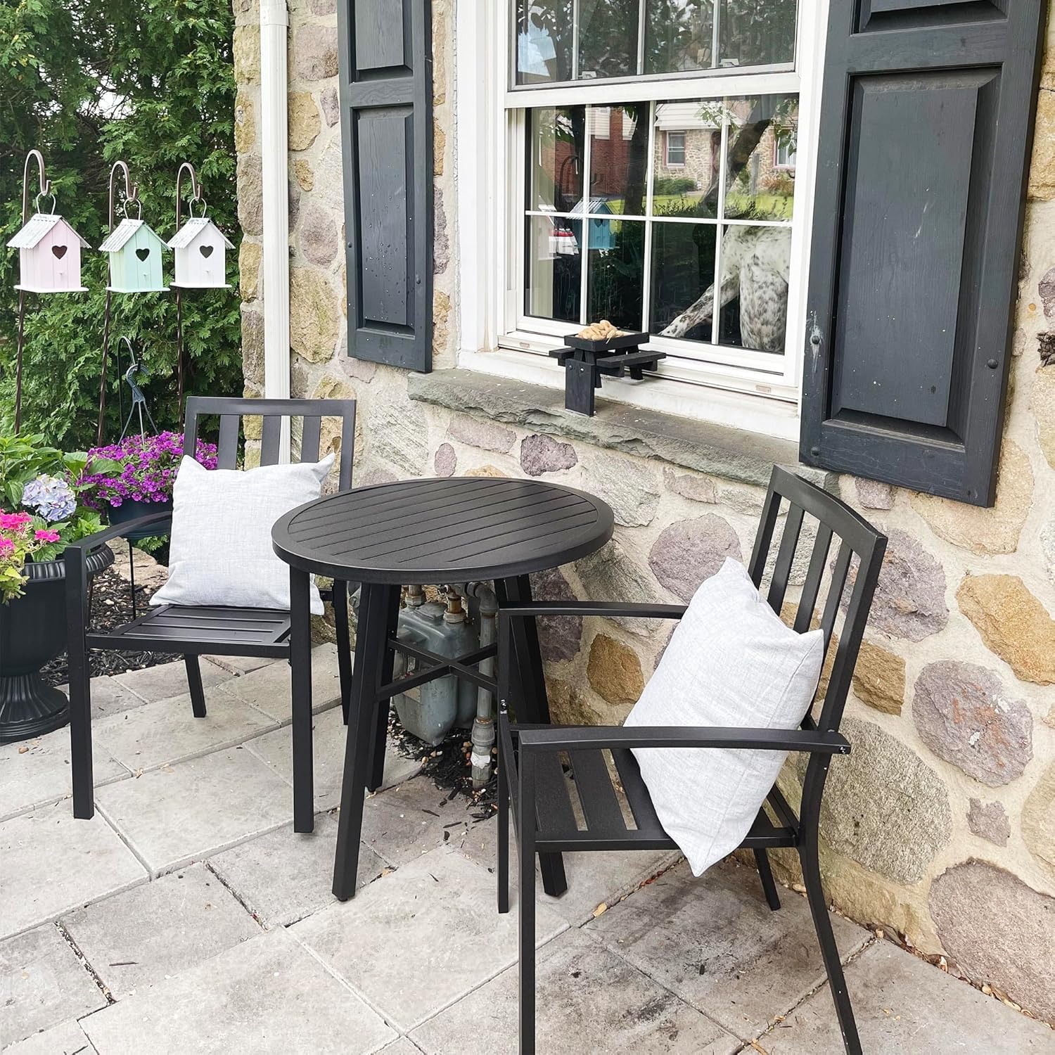 2-Pack Stackable Wrought-Iron  - Outdoor Furniture Diy ulasan dan harga