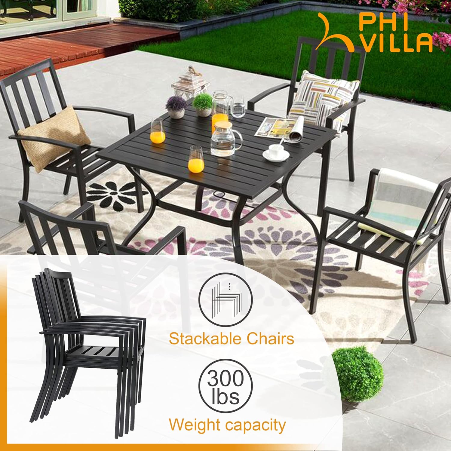 2-Pack Stackable Wrought-Iron  - Outdoor Furniture Diy ulasan dan harga