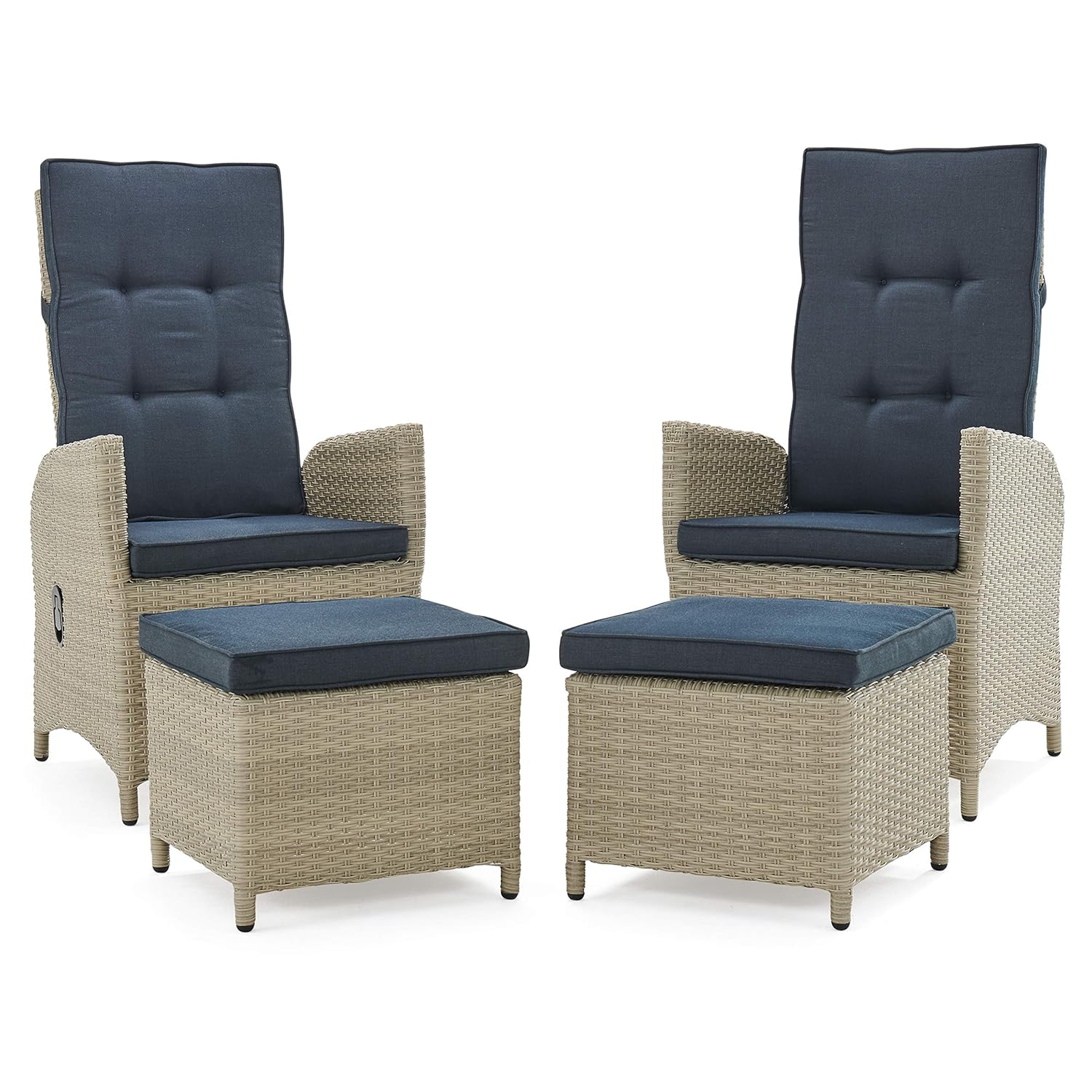 All-Weather Wicker Outdoor Rec - Outdoor Furniture Recliner Set ulasan dan harga
