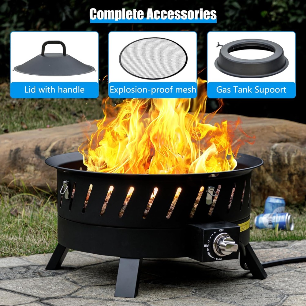 22 inch Portable Propane Fire  - Fire Pit Bowl ulasan dan harga