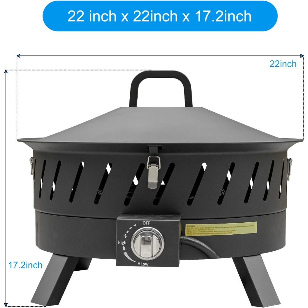 22 inch Portable Propane Fire  - Fire Pit Bowl ulasan dan harga