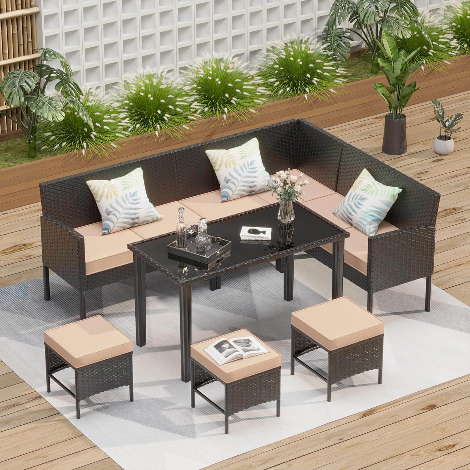 7-Piece Outdoor Patio Furnitur - Outdoor Furniture Without Cushions ulasan dan harga