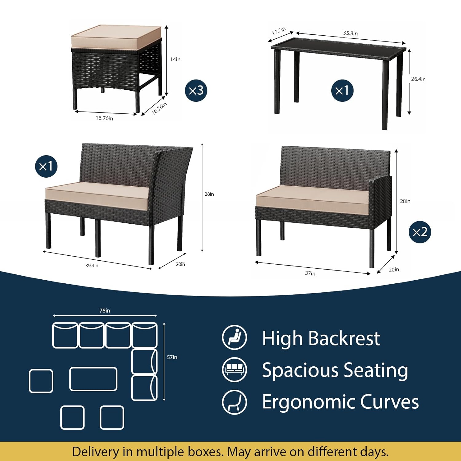 7-Piece Outdoor Patio Furnitur - Outdoor Furniture Without Cushions ulasan dan harga