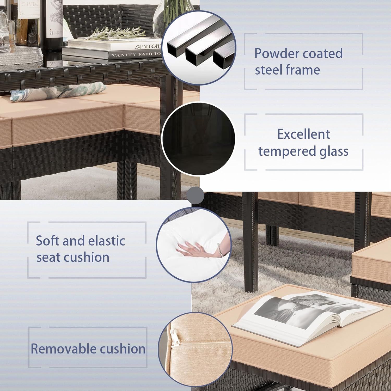 7-Piece Outdoor Patio Furnitur - Outdoor Furniture Without Cushions ulasan dan harga
