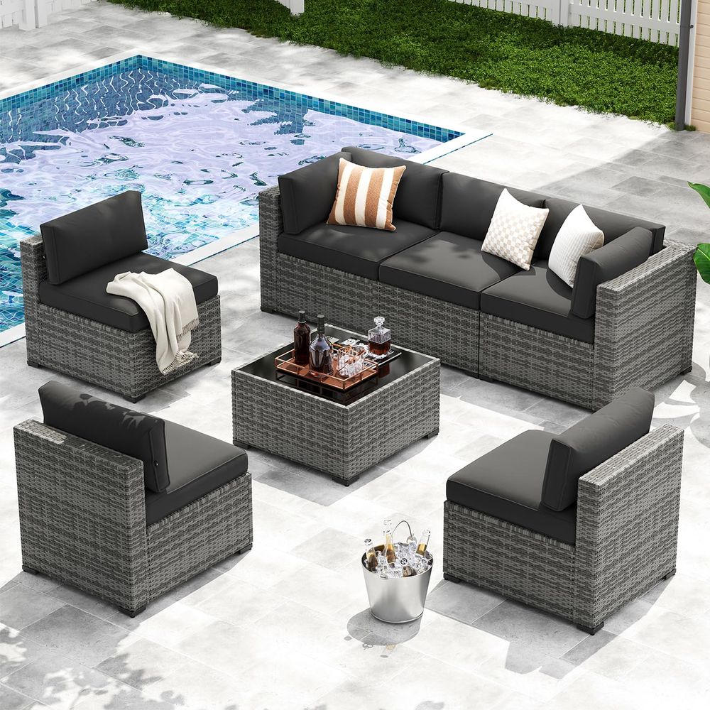 7Piece Patio Furniture Set, Wi - Outdoor Furniture Without Cushions ulasan dan harga