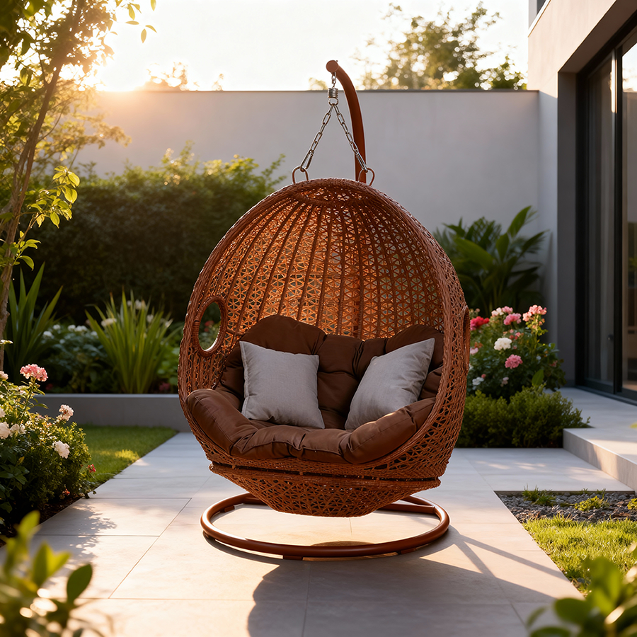 Modern Double Hanging Rattan S - Hanging Egg Chair ulasan dan harga