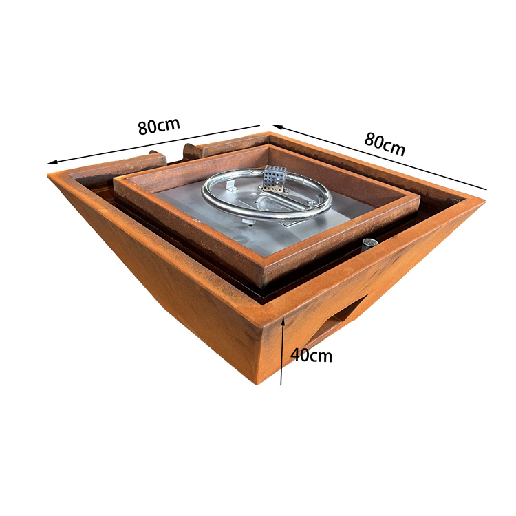 Corten Steel Gas Fire Pit Outd - Fire Pit Bowl ulasan dan harga