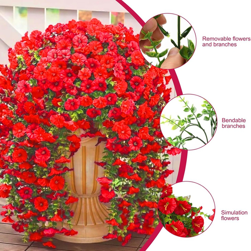 Artificial Flower Vine Morning - Outdoor Furniture Cafe ulasan dan harga