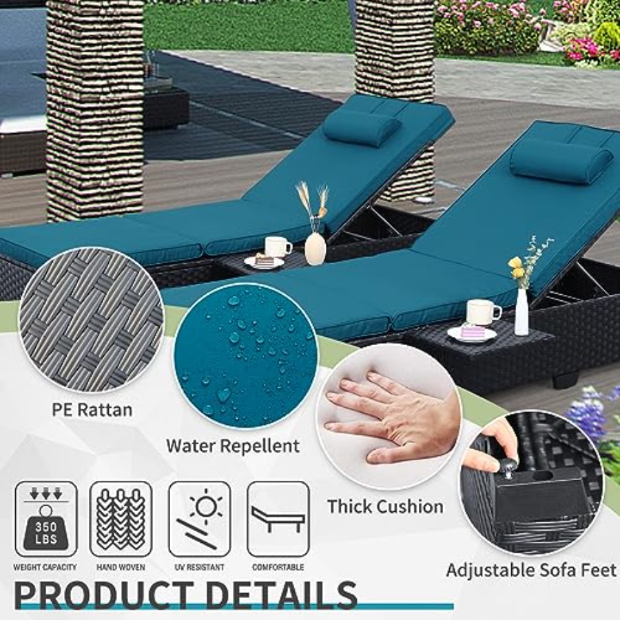Outdoor Chaise Lounge Chairs f - Outdoor Furniture Recliner Set ulasan dan harga