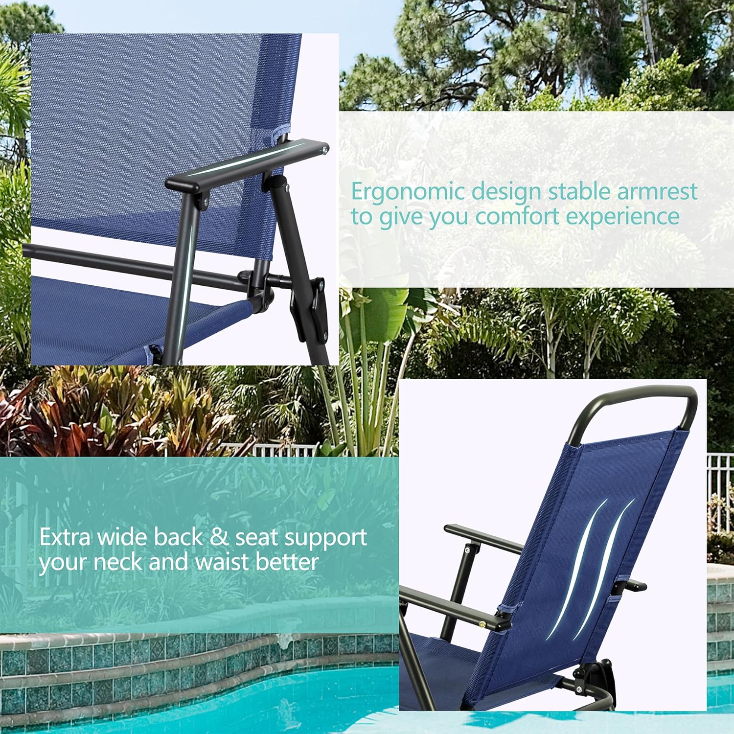 6 Pieces Folding Patio Dining  - Outdoor Furniture Umbrella ulasan dan harga
