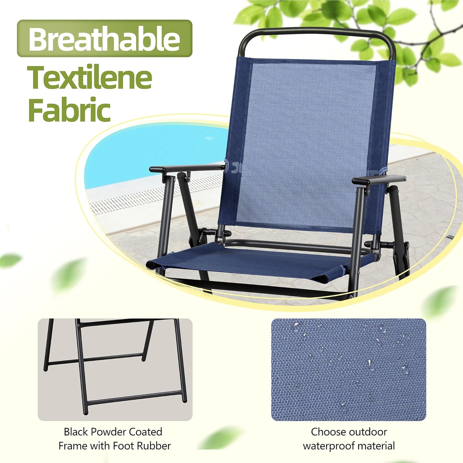 6 Pieces Folding Patio Dining  - Outdoor Furniture Umbrella ulasan dan harga