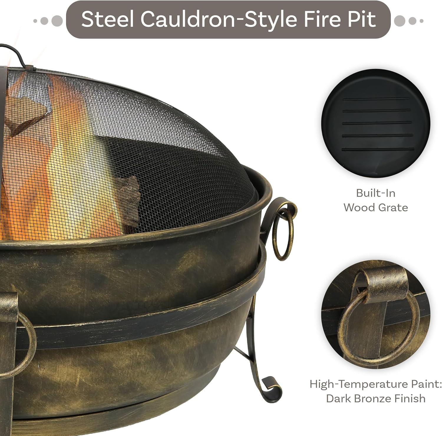 34-Inch Cauldron Style Outdoor - Fire Pit Bowl ulasan dan harga