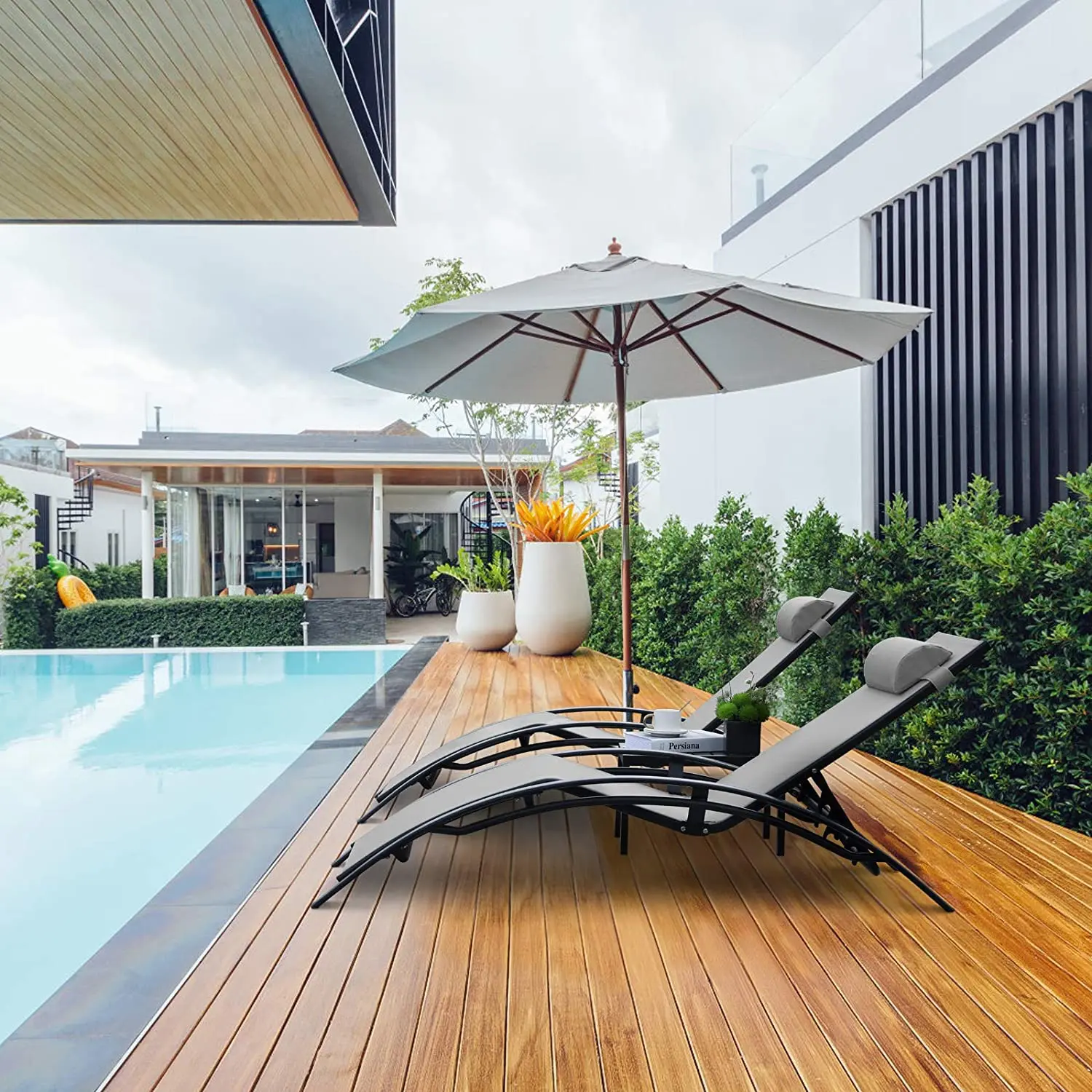 Aluminum Lounge Chair for Outs - Outdoor Furniture Recliner Set ulasan dan harga