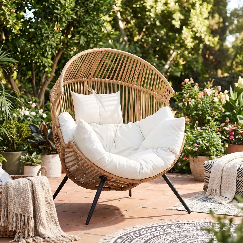 Egg Chair Wicker Outdoor Chair - Outdoor Furniture Without Cushions ulasan dan harga
