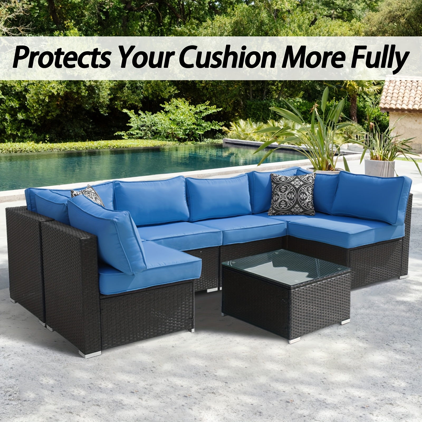 14pcs Outdoor Patio Waterproof - Outdoor Furniture Without Cushions ulasan dan harga
