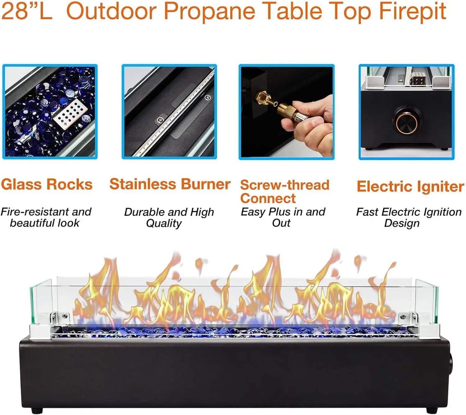 28-inch Table Top Propane Fire - Fire Pit Bowl ulasan dan harga