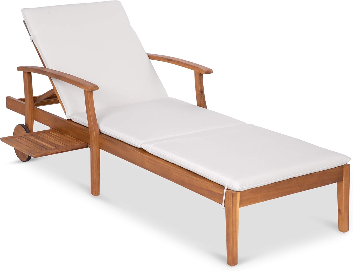 79x26in Acacia Wood Chaise Lou - Outdoor Furniture Without Cushions ulasan dan harga