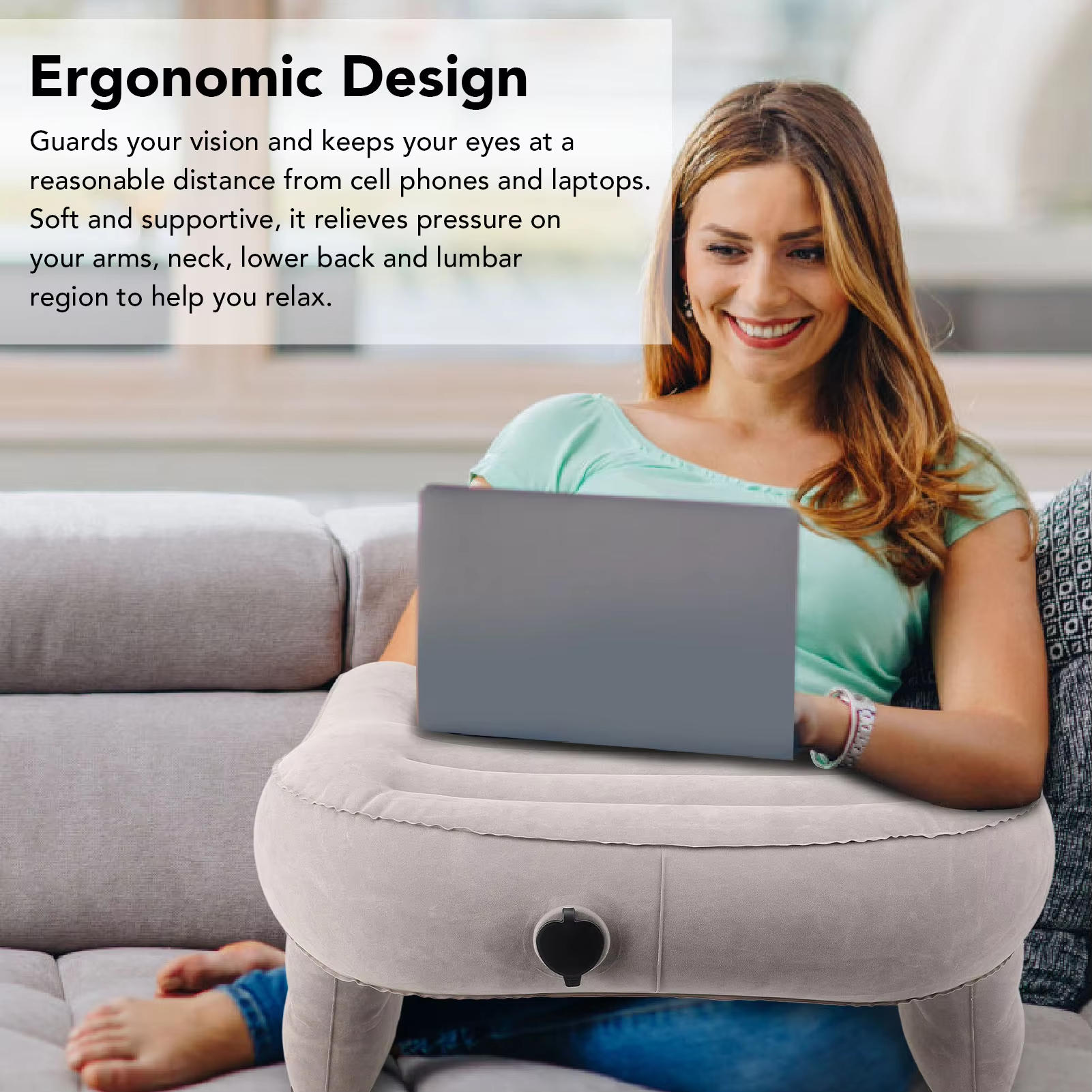 Inflatable Lap Desk Pillow Inf - Outdoor Furniture Design ulasan dan harga