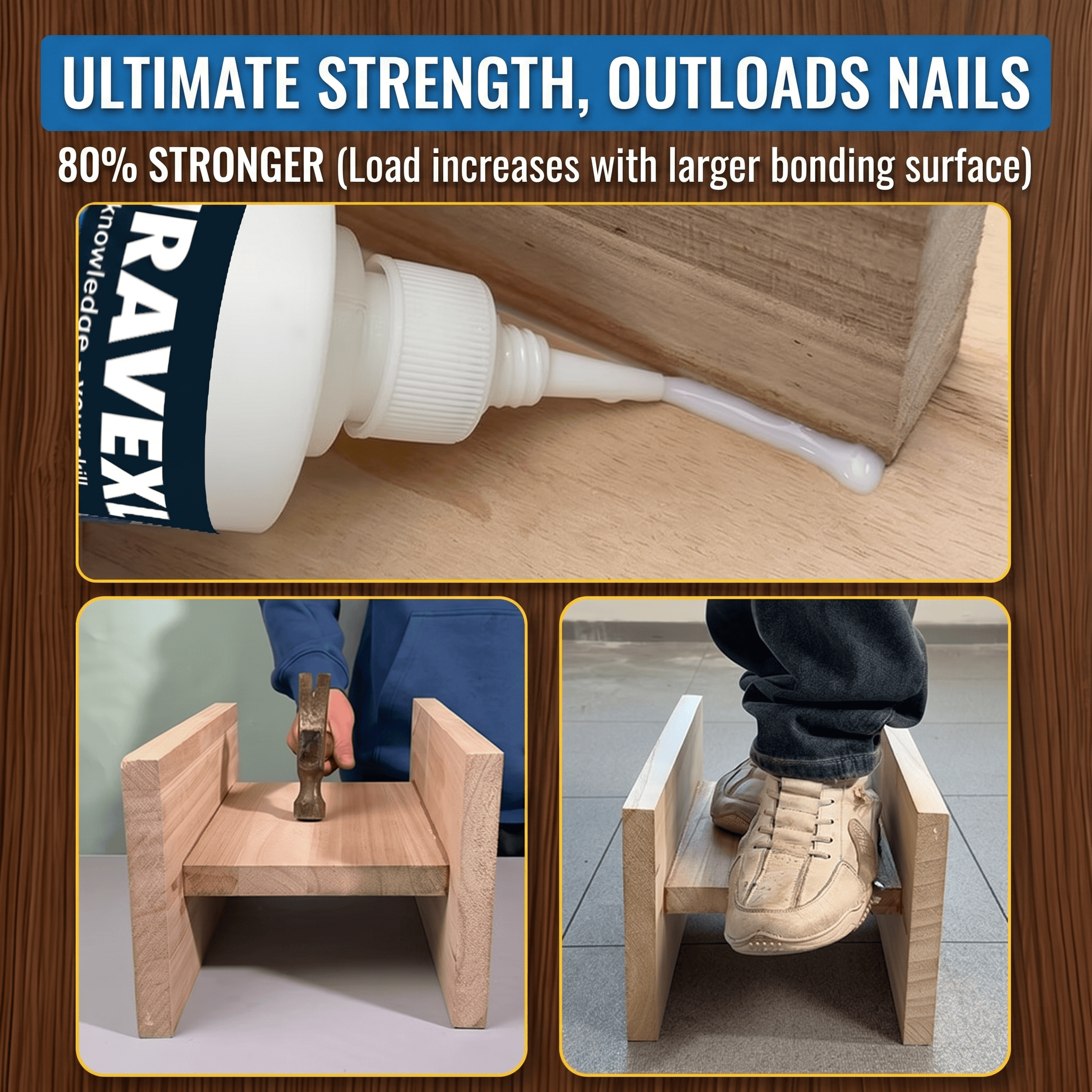 Premium Waterproof Wood Glue F - Outdoor Furniture Diy ulasan dan harga
