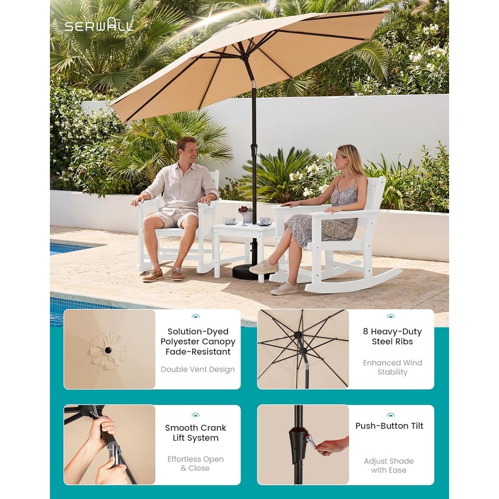 2-Piece Outdoor Rocking Chairs - Outdoor Furniture Umbrella ulasan dan harga