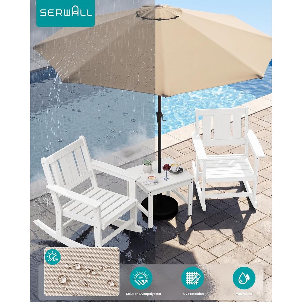 2-Piece Outdoor Rocking Chairs - Outdoor Furniture Umbrella ulasan dan harga