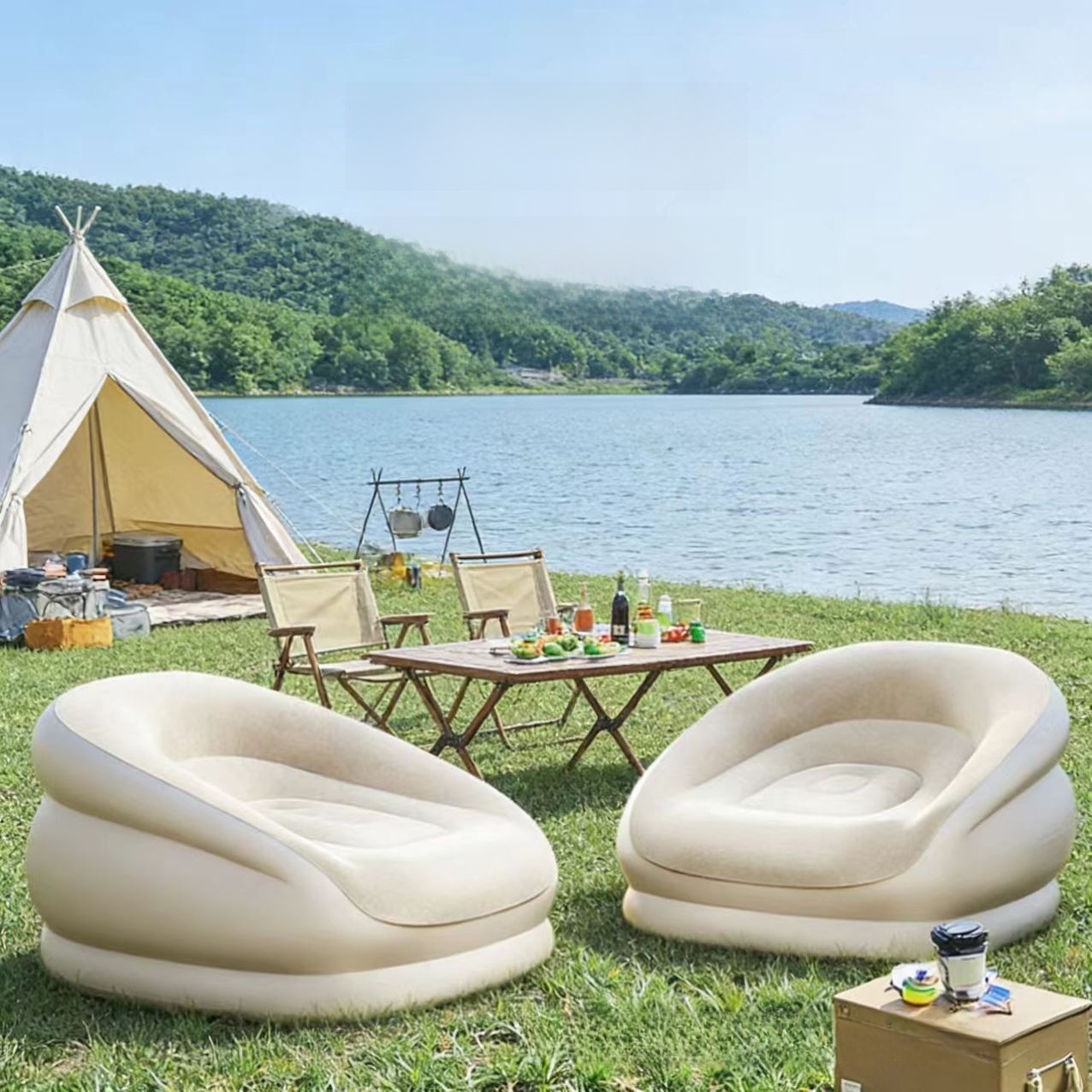 Portable Iatable Sofa for Cam  - Outdoor Furniture Design ulasan dan harga