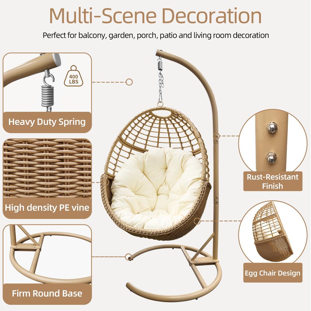 Egg Chair with Stand Hanging R - Hanging Egg Chair ulasan dan harga