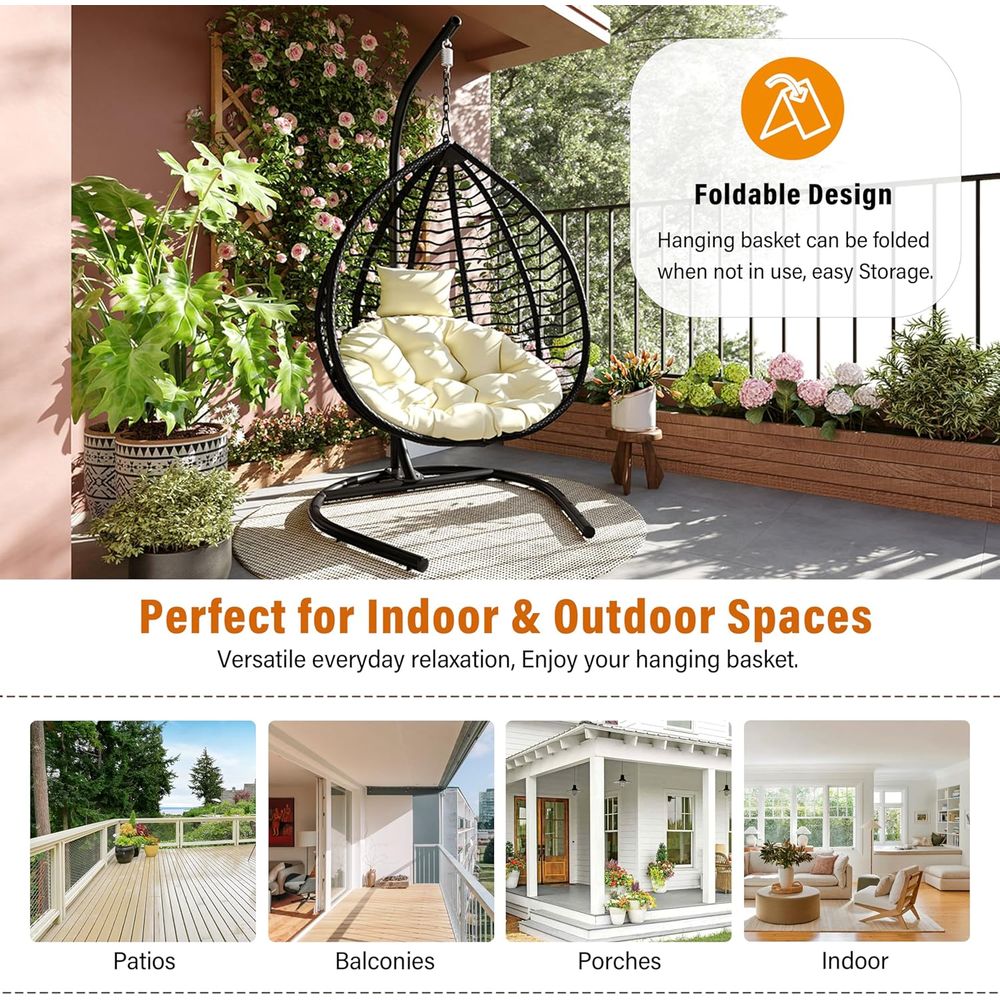 Heavy Duty Hanging Egg Chair w - Hanging Egg Chair ulasan dan harga