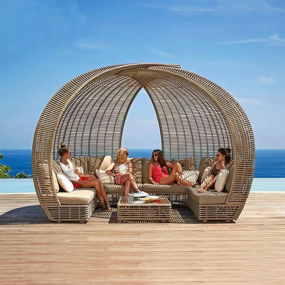 High Quality PE Rattan Waterpr - Outdoor Furniture Recliner Set ulasan dan harga