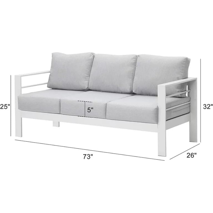 Outdoor Couch Aluminum Patio F - Outdoor Furniture Without Cushions ulasan dan harga