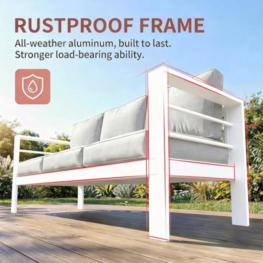 Outdoor Couch Aluminum Patio F - Outdoor Furniture Without Cushions ulasan dan harga
