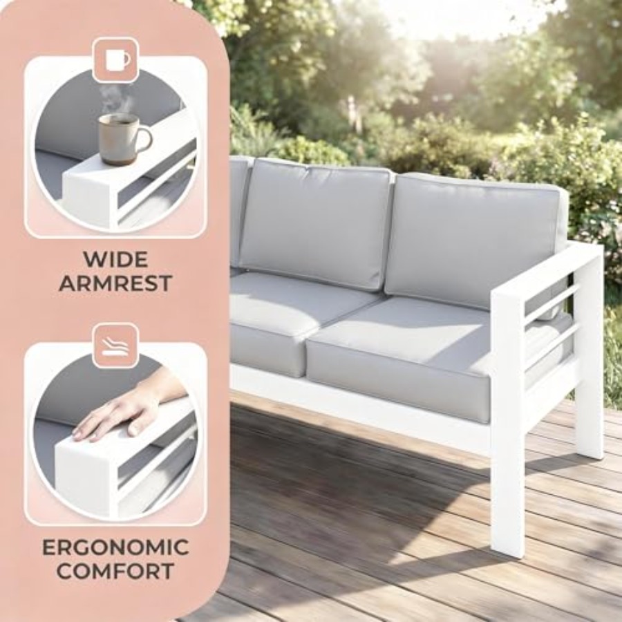Outdoor Couch Aluminum Patio F - Outdoor Furniture Without Cushions ulasan dan harga