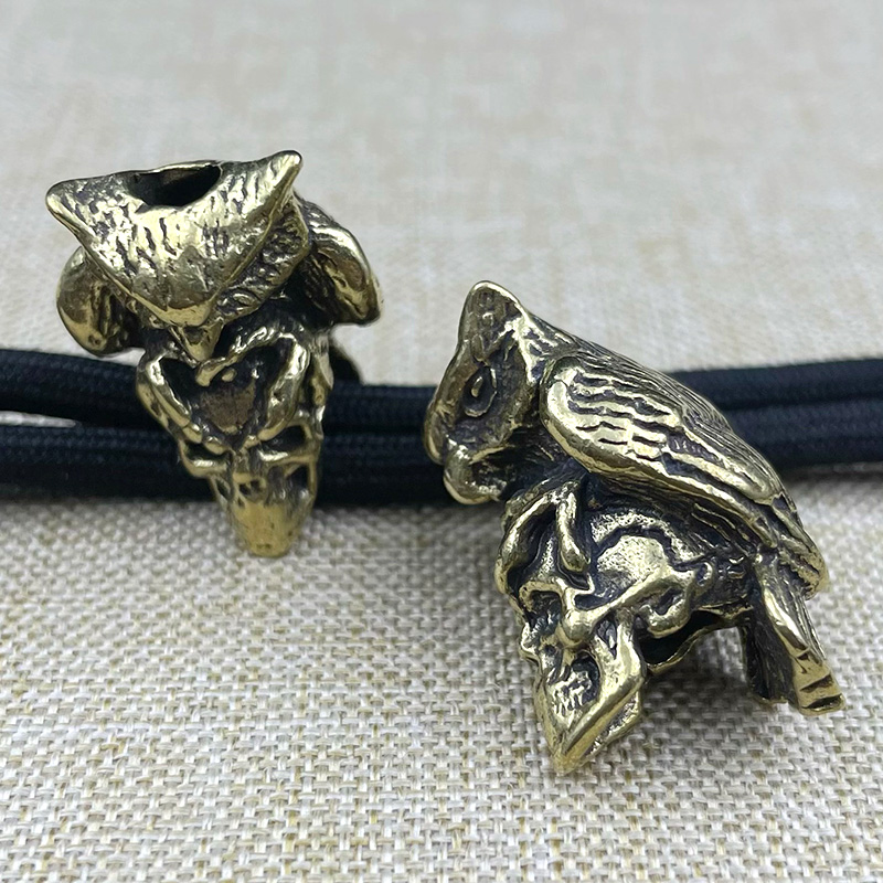 Brass Owl Skull Head White EDC - Outdoor Furniture Diy ulasan dan harga