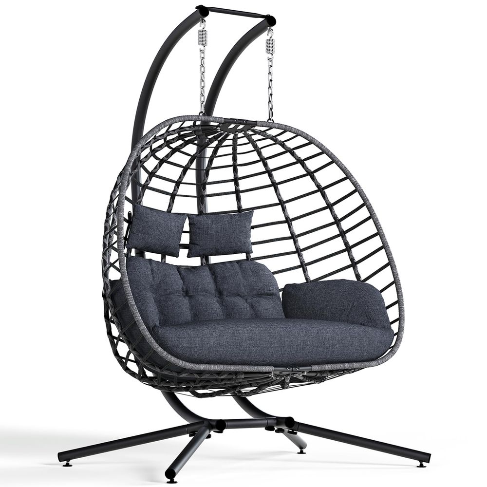 Double Egg Swing Chair with St - Hanging Egg Chair ulasan dan harga