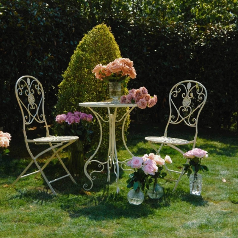 French Vintage Iron Table and  - Outdoor Furniture Cafe ulasan dan harga