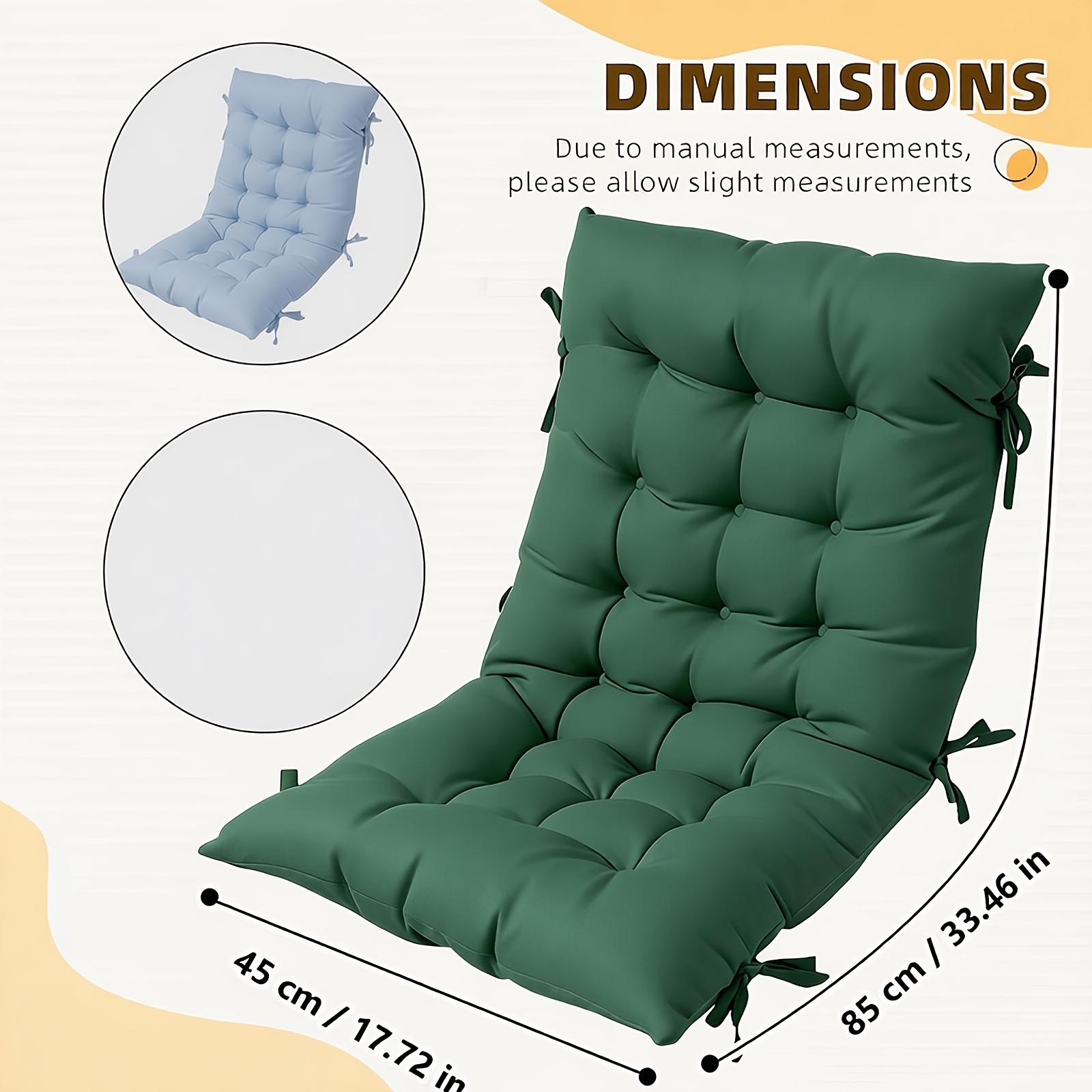 2pcs Cushion, Thickened Polyes - Outdoor Furniture Without Cushions ulasan dan harga