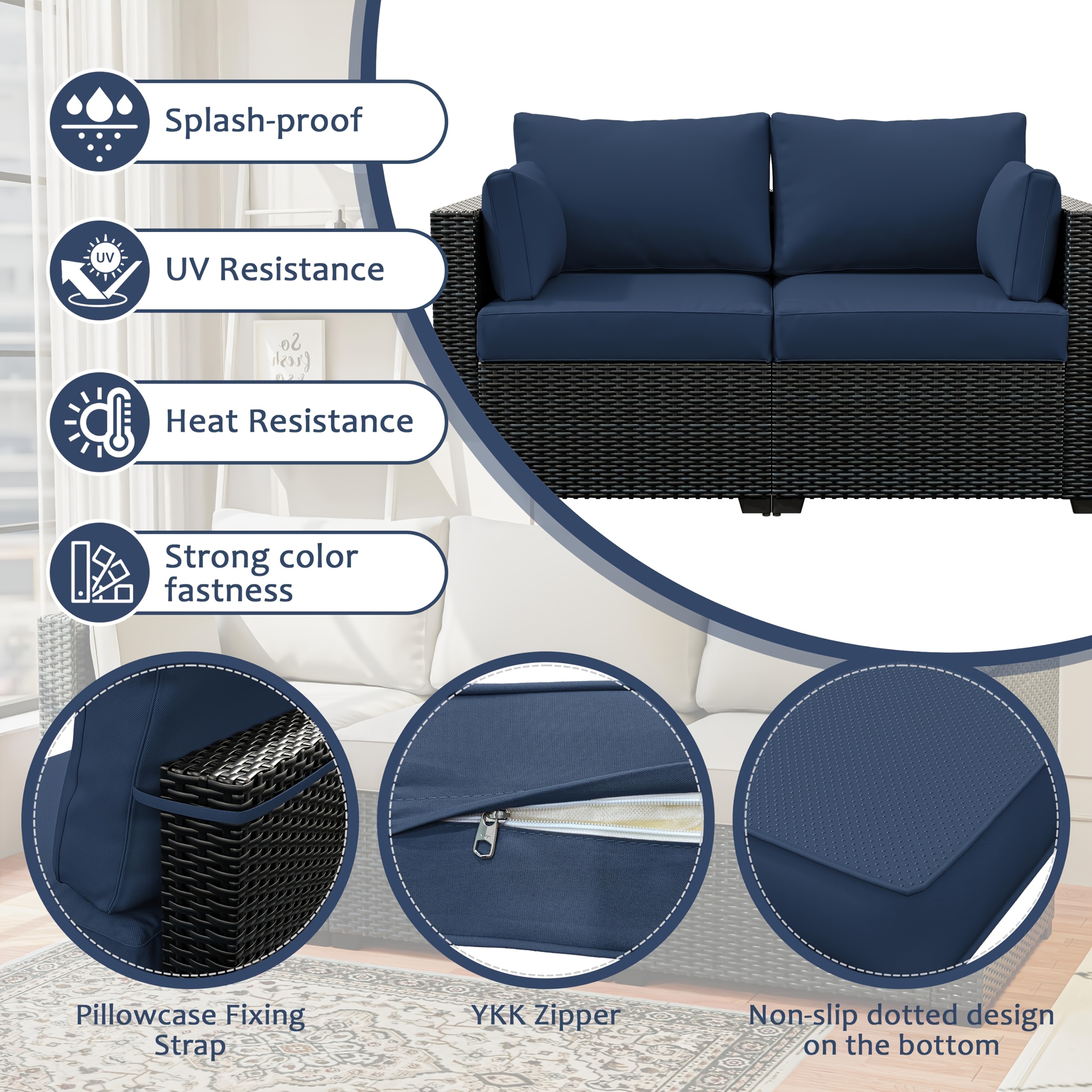 8P Outdoor Cushion Slipcovers  - Outdoor Furniture Without Cushions ulasan dan harga